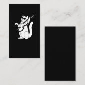 Cute Cat die Violin String Instrument Musician spe Visitekaartje (Voorkant / Achterkant)