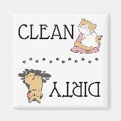 Cute Cat Dishwasher Magnet (Voorkant)