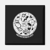 Cute Cat Distress Bacteria Microbiology Science Magneet (Voorkant)