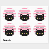 Cute Cat | Dit boek behoort tot: Ronde Sticker (Vel)