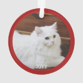 Cute Cat Dog Pet Photo Multiple Funny Nicknames Ornament (achterkant)