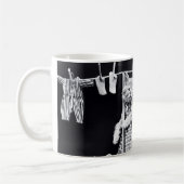 Cute Cat Doing Laundry in Clothes Print Koffiemok (Links)