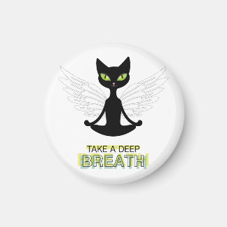 Cute Cat Doing Yoga Magneet