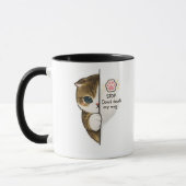 Cute Cat Don’t Touch My Mug Coffee Mug Mok (Links)