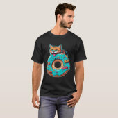 Cute Cat Donut Graphic Tees Men Women Boys Girls (Voorkant volledig)
