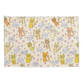 Cute Cat Doodles Pattern Pair Kussensloop (Achterkant-Rechts)