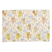 Cute Cat Doodles Pattern Pair Kussensloop (Voorkant-Rechts)