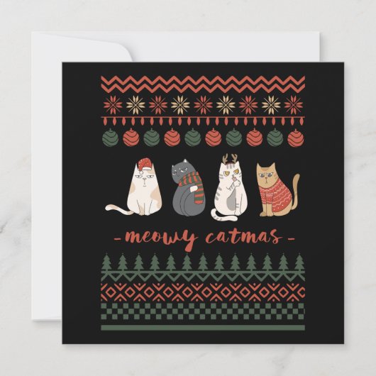Cute Cat Doodles voor Kerstmis (Voorkant)