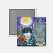 Cute Cat Dracula Vampire Nosferatu magnet (Voorkant / Achterkant)