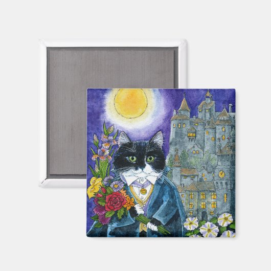 Cute Cat Dracula Vampire Nosferatu magnet (Voorkant / Achterkant)