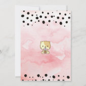 Cute Cat Drink Boba Tea Birthday Uitnodiging (Achterkant)