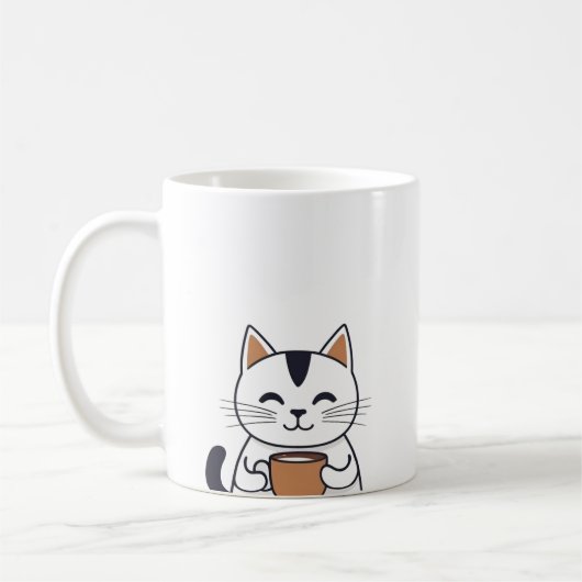 Cute Cat Drink koffie Koffiemok (Links)