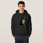 Cute Cat Drinking Tea Tea Costume Tea Hoodie (Voorkant volledig)