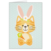 Cute Cat Easter Card (Voorkant)