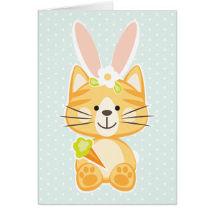 Cute Cat Easter Card