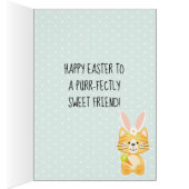 Cute Cat Easter Card (Binnen (Rechts))