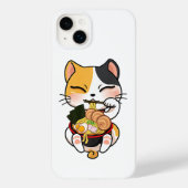 Cute Cat Eating Ramen Japanse voedselkat Lover Case-Mate iPhone Case (Achterkant)