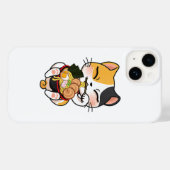 Cute Cat Eating Ramen Japanse voedselkat Lover Case-Mate iPhone Case (Achterkant (horizontaal))