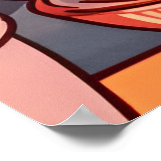 Cute Cat Eating Ramen Noodles Poster (Hoek)