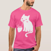 Cute Cat Eating Ramen T-shirt (Voorkant)