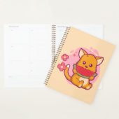 Cute Cat Eating Watermelon | Kawaii Planner (Display)