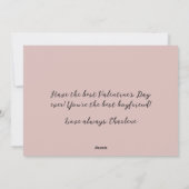 Cute Cat en ballon Valentijnsdag Feestdagenkaart (Achterkant)