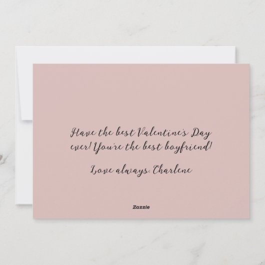 Cute Cat en ballon Valentijnsdag Feestdagenkaart (Achterkant)