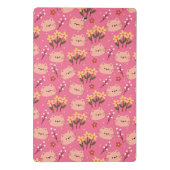 Cute Cat en Flowers Mini Klembord (Achterkant)