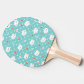Cute Cat en Ice Cream Pattern Tafeltennisbatje (Zijkant)