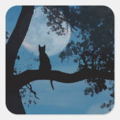 Cute Cat en Moon Stickers (Voorkant)