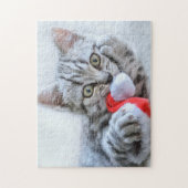 Cute Cat en Santa Claus Pet Legpuzzel (Verticaal)