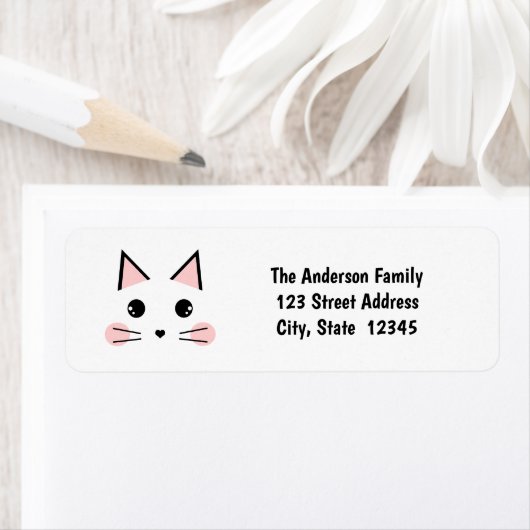 Cute Cat Etiket (Insitu)