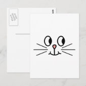 Cute Cat Face. Briefkaart (Voorkant / Achterkant)