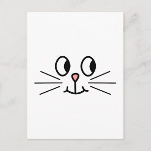 Cute Cat Face. Briefkaart