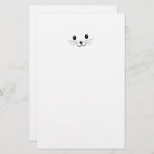 Cute Cat Face. Briefpapier (Voorkant / Achterkant)