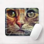 Cute Cat Face Collage Mousepad Muismat (Met muis)