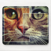 Cute Cat Face Collage Mousepad Muismat (Voorkant)