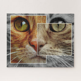 Cute Cat Face Collage Puzzle Legpuzzel