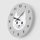 Cute Cat Face. Grote Klok (Hoek)