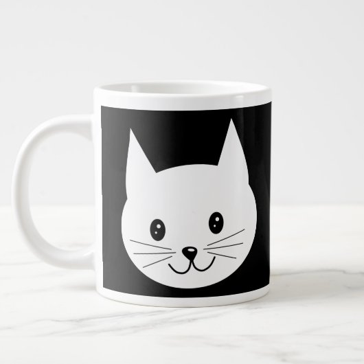 Cute Cat Face. Grote Koffiekop (Links)