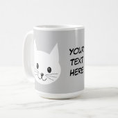 Cute Cat Face. Koffiemok (Voorkant links)