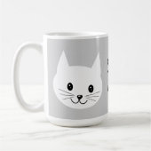 Cute Cat Face. Koffiemok (Links)