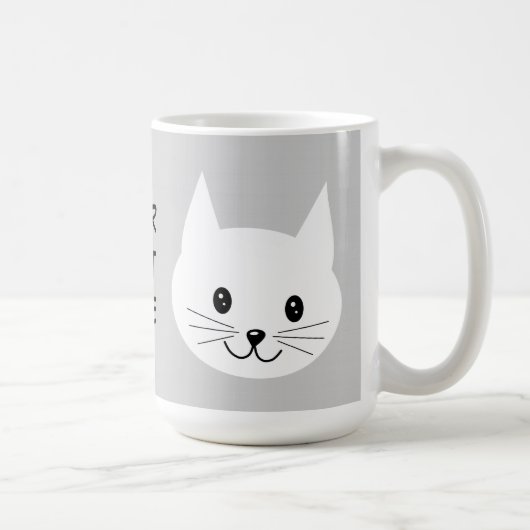 Cute Cat Face. Koffiemok (Rechts)