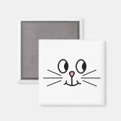 Cute Cat Face. Magneet (Voorkant / Achterkant)