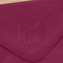 Cute Cat Face Monogram