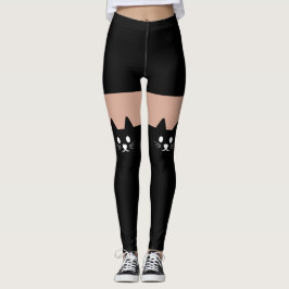Cute Cat Face Novelty Fun Leggings