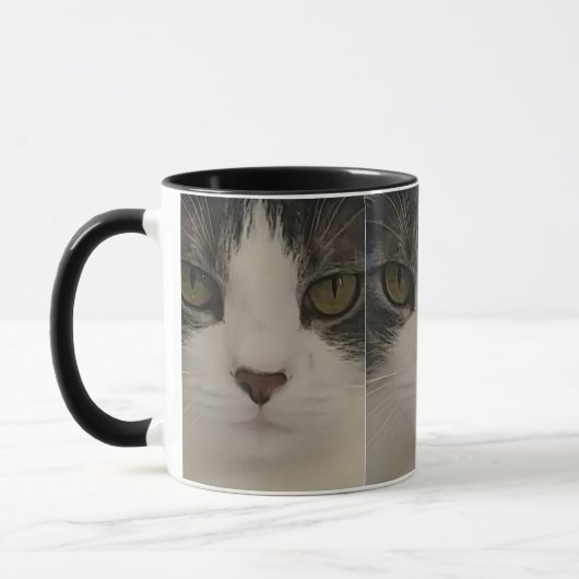Cute Cat Face Pattern-koffie Mok (Links)