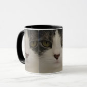 Cute Cat Face Pattern-koffie Mok (Voorkant links)