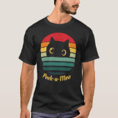 Cute Cat Face Peek a Mew T-Shirt (Voorkant)