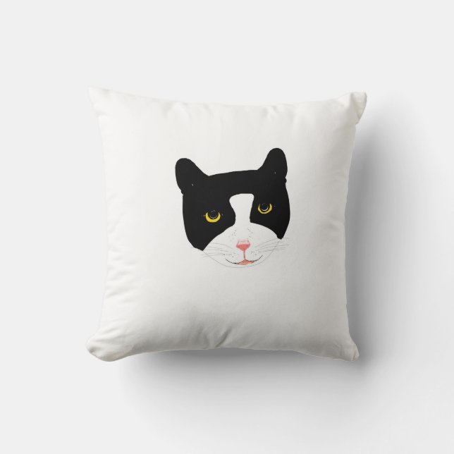 Cute Cat Face Pillow Kussen (Voorkant)